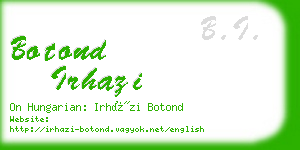 botond irhazi business card